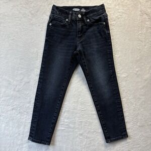 Old Navy Jeans Boys Size 6 Slim Black Wash Karate Slim Taper Adjustable‎ Waist